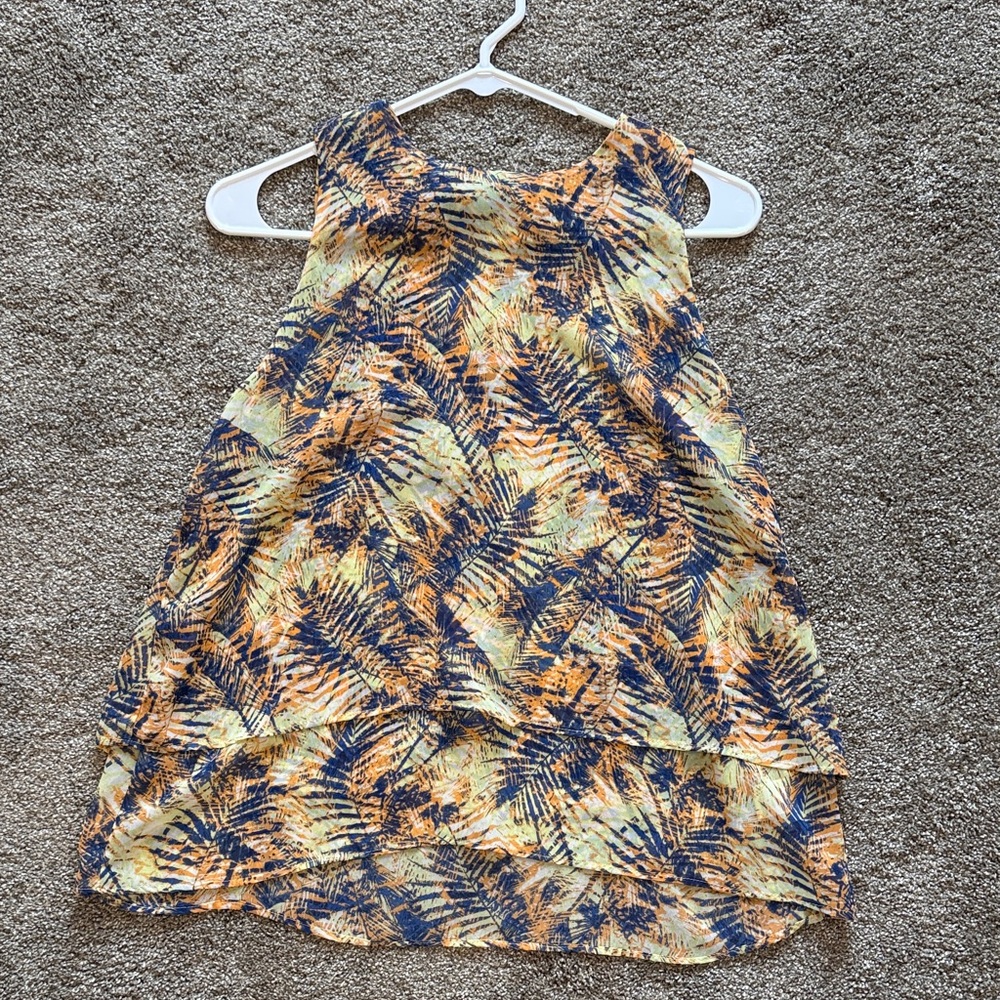 Lumiere Multicolor Tropical Print Tank Top